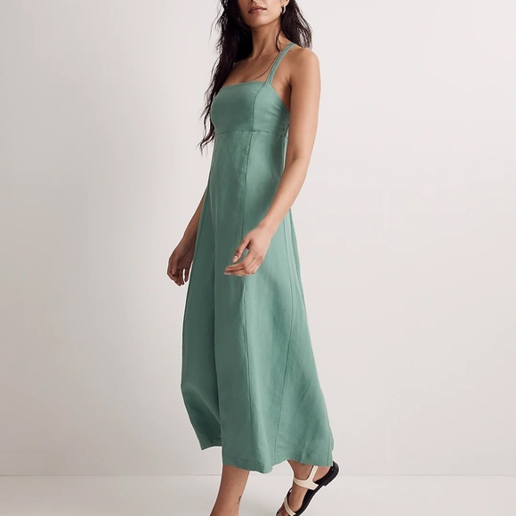 Madewell | Tie-Back Cami Midi Dress - Picture 5 of 8